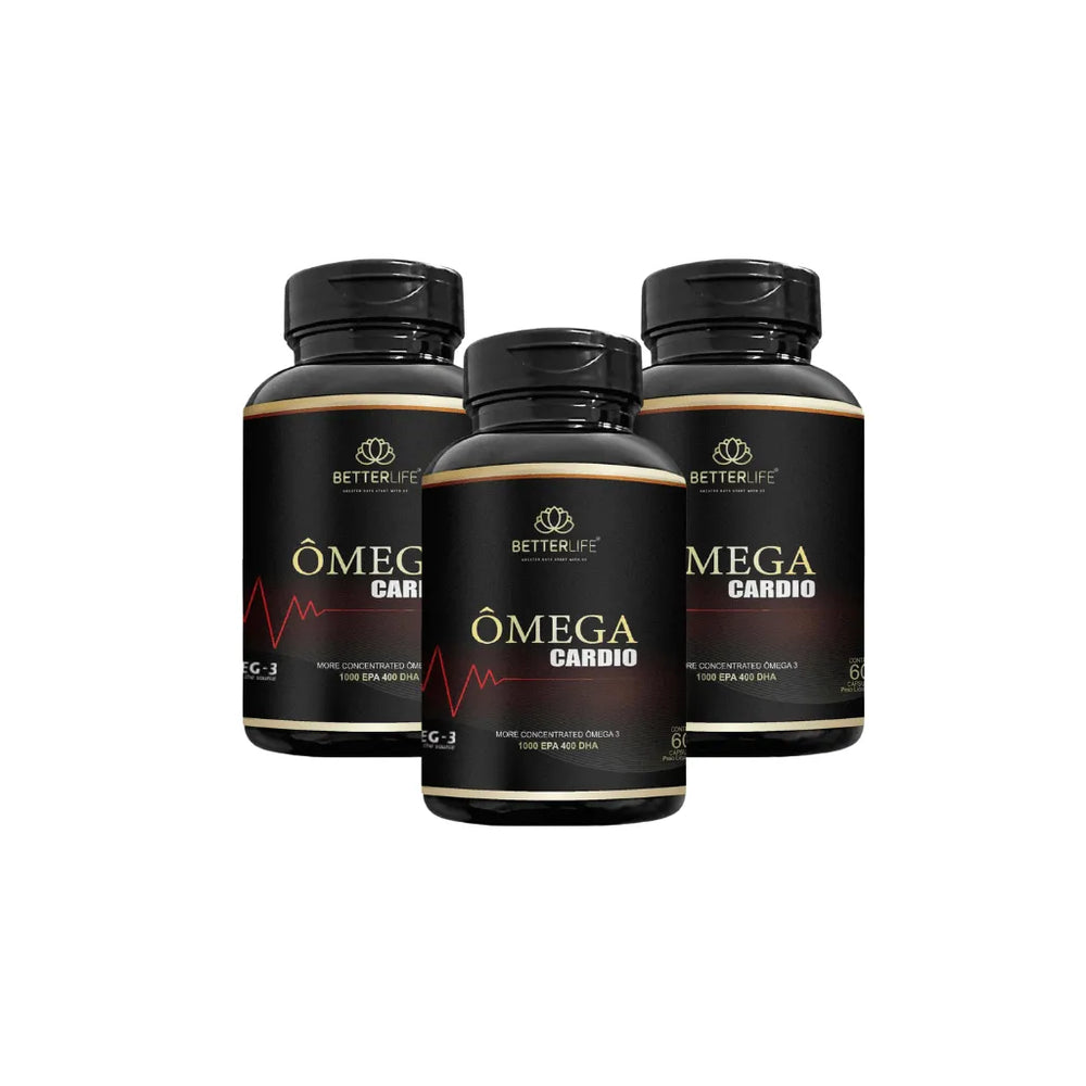 Kit 3 Ômega Cardio 1000 EPA 400 DHA