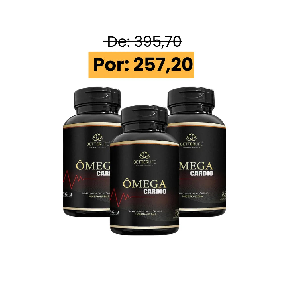 Kit 3 Ômega Cardio 1000 EPA 400 DHA