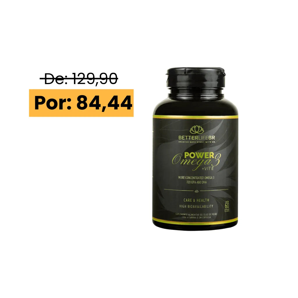 Power Ômega 3 com Vitamina E com 60 Cápsulas