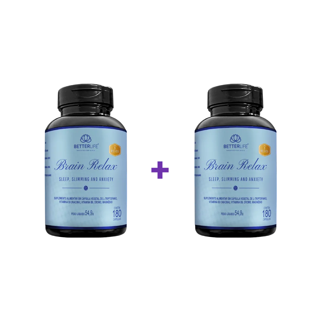 Kit com 2 Brain Relax 180 Cápsulas - Para 6 meses