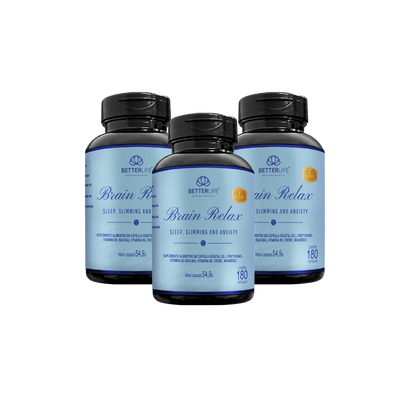 Kit com 3 Brain Relax 180 Cápsulas - Para 9 meses