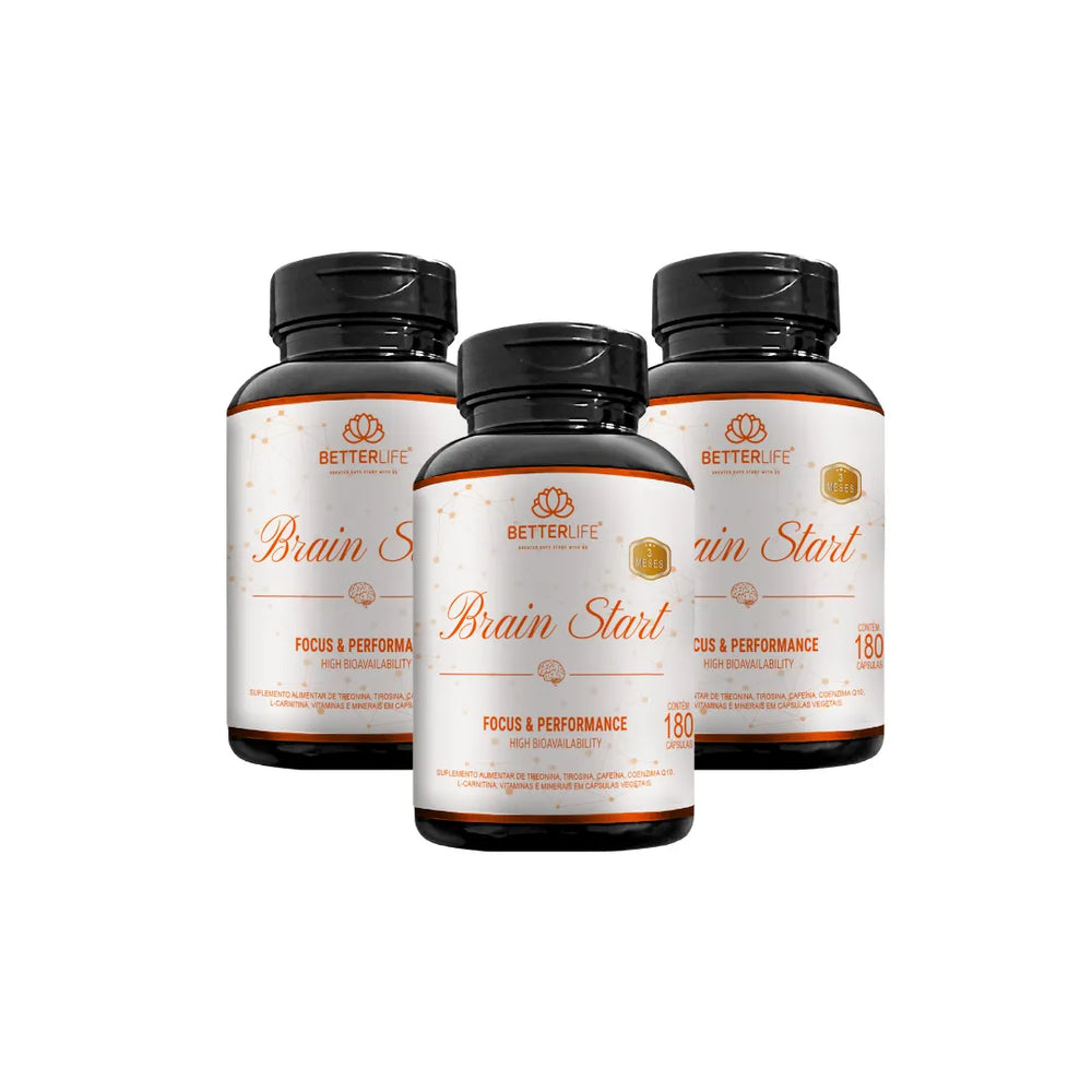 Kit com 3 Brain Start 180 Cápsulas - Para 9 meses