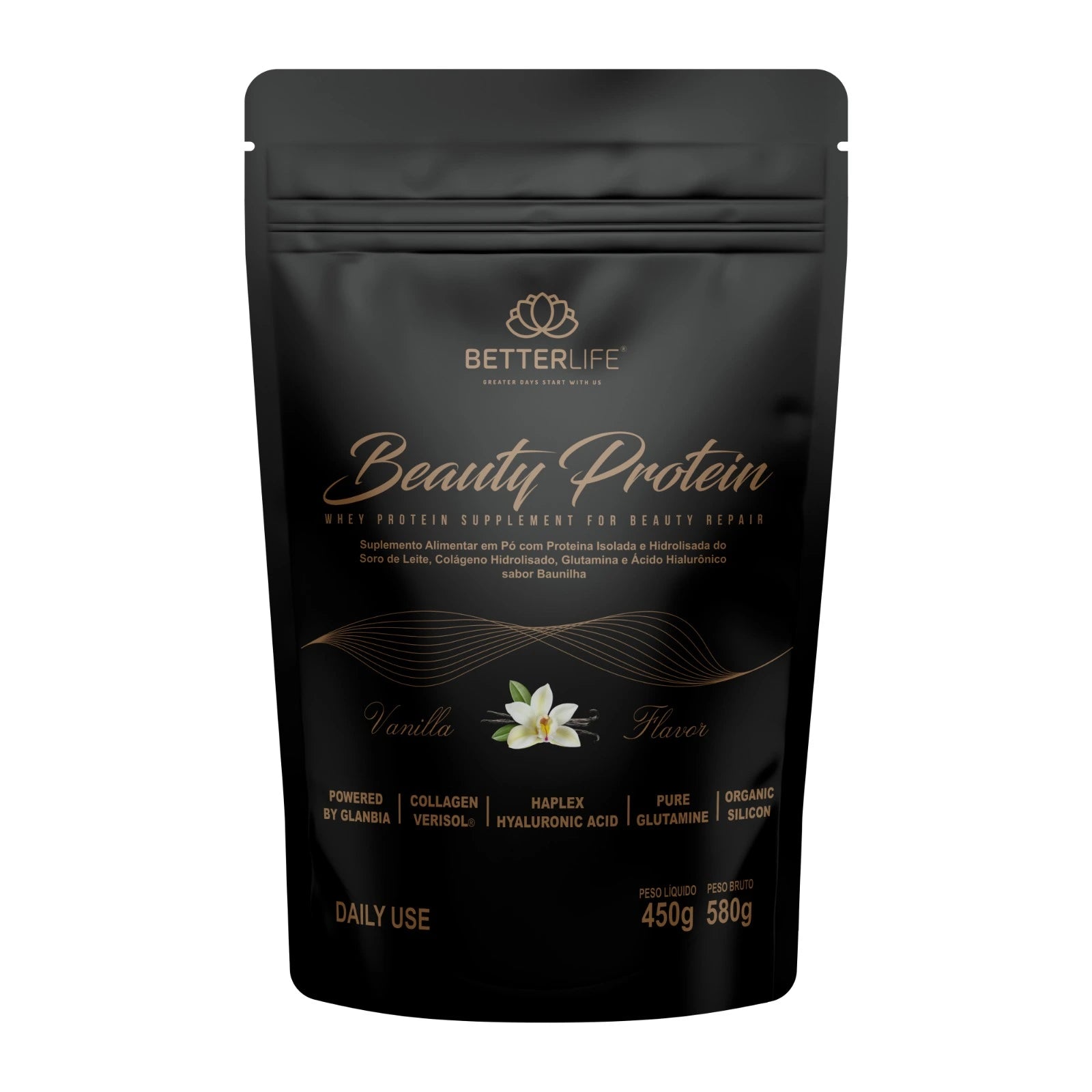 Proteína Beauty Whey Protein Baunilha 450g