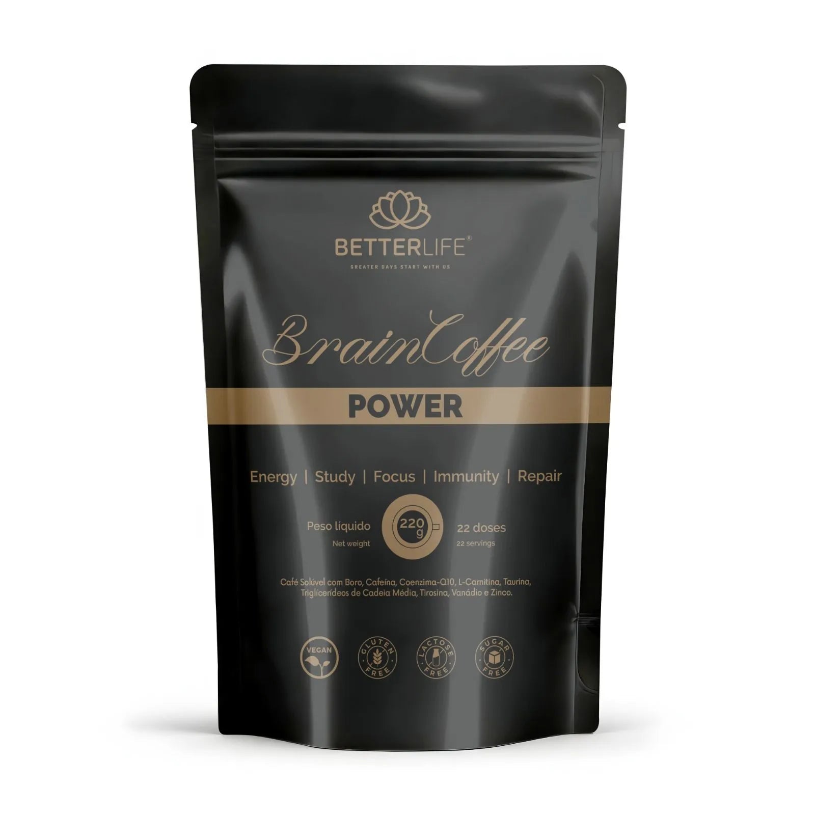 Café em Pó Solúvel Brain Coffee Power 220g