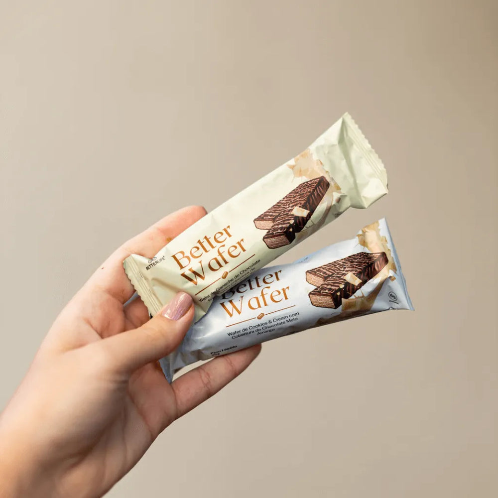 
                  
                    Better Wafer Proteica Chocolate Branco com Cobertuda de Chocolate - Caixa com 12 un
                  
                