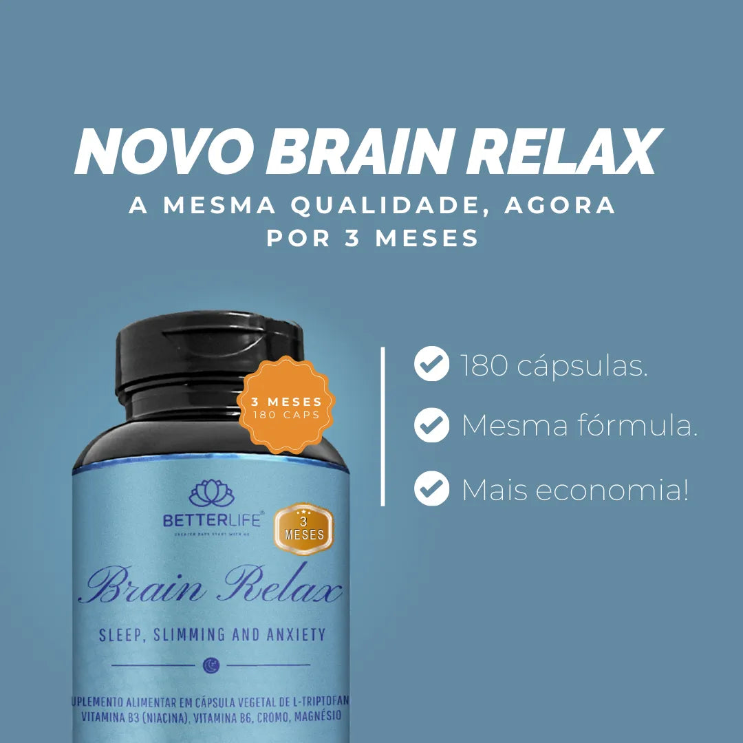 Kit com 2 Brain Relax 180 Cápsulas - Para 6 meses