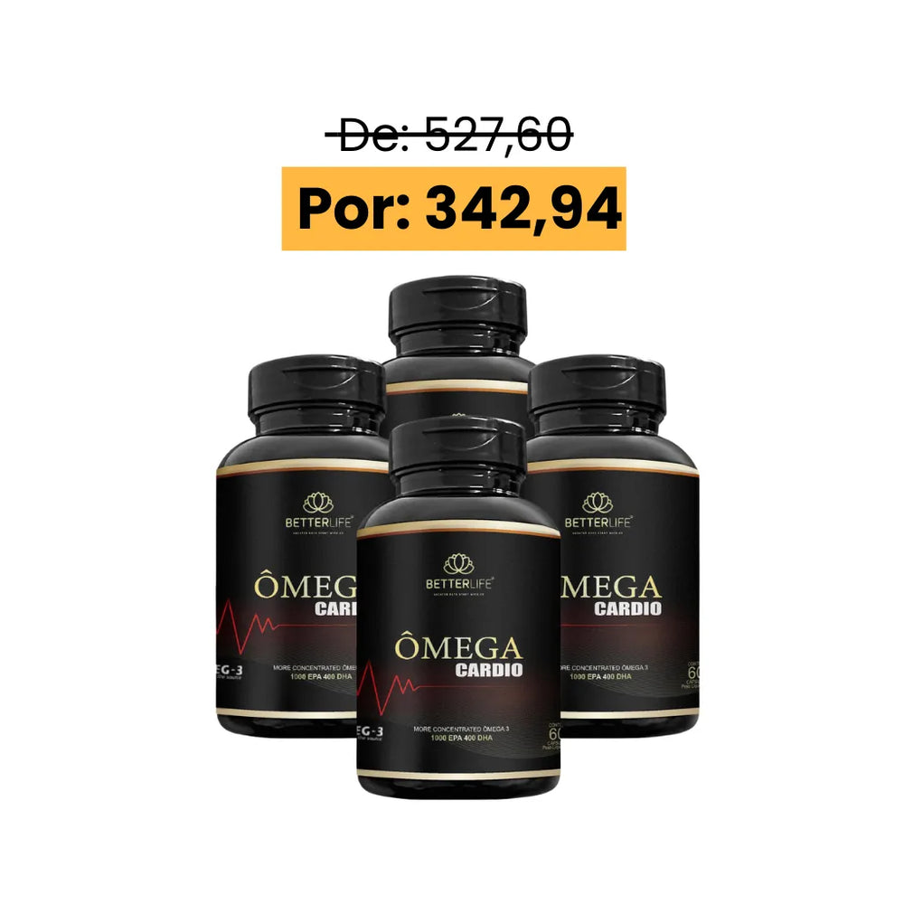 Kit 4 Ômega Cardio 1000 EPA 400 DHA