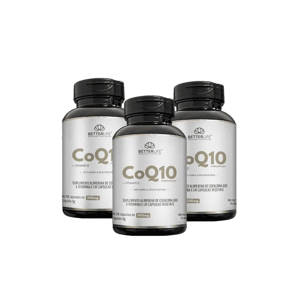 Kit com 3 COQ1O (Coenzima Q10 + Vitamina E) 30 Cápsulas - Para 3 meses
