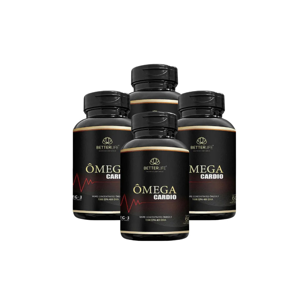 Kit 4 Ômega Cardio 1000 EPA 400 DHA