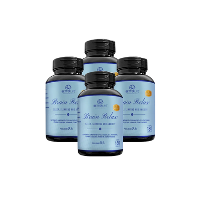 Kit com 4 Brain Relax 180 Cápsulas - Para 12 meses